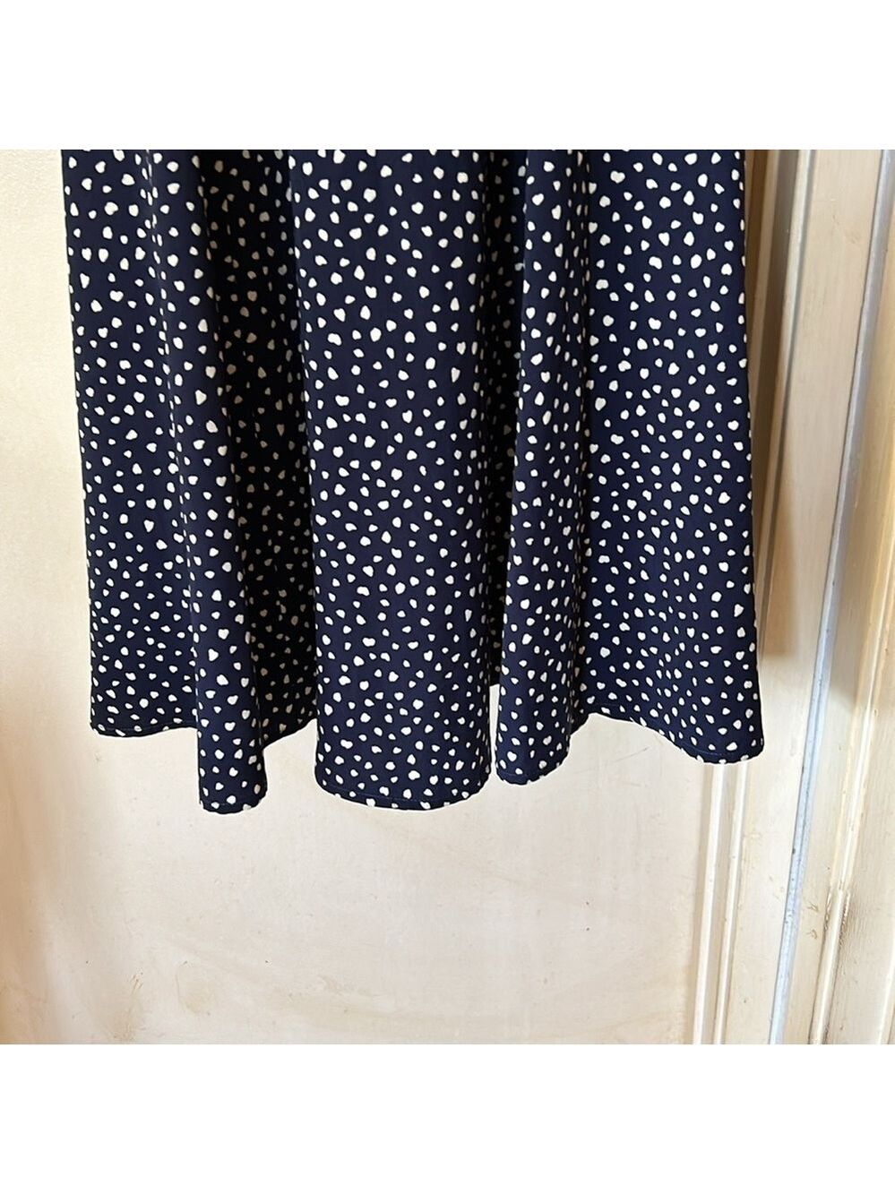 Kimchi Blue navy and white polka dot apron dress size 0 - Picture 5 of 10